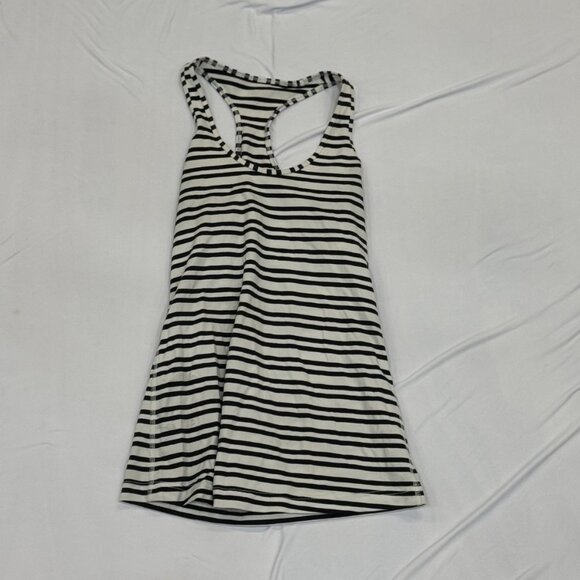 Lululemon Striped Racerback Tank – Black & White – Size 6 - Picture 2 of 2